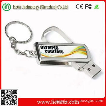 Hot Sale Doming Swivel USB Drives 8GB with Keychain